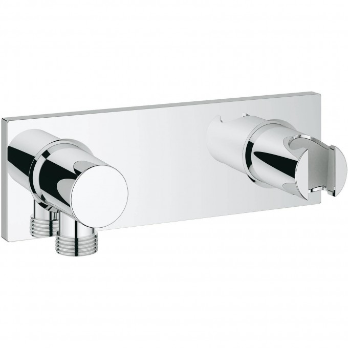 Держатель настенный для ручного душа GROHE GROHTHERM F с подключением для душевого шланга, хром 27621000 Держатель настенный для ручного душа GROHE GROHTHERM F с подключением для душевого шланга, хром 27621000