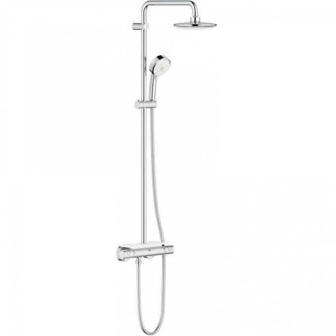 Душевая система GROHE EUPHORIA 190 с термостатическим смесителем и полочкой, хром 26249000 Душевая система GROHE EUPHORIA 190 с термостатическим смесителем и полочкой, хром 26249000