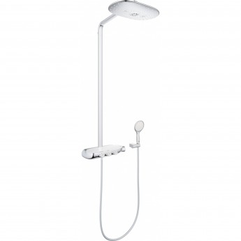 Душевая система GROHE RAINSHOWER SMARTCONTROL 360 DUO с термостатическим смесителем для настенного монтажа, 3 режима верхнего душа, белая луна