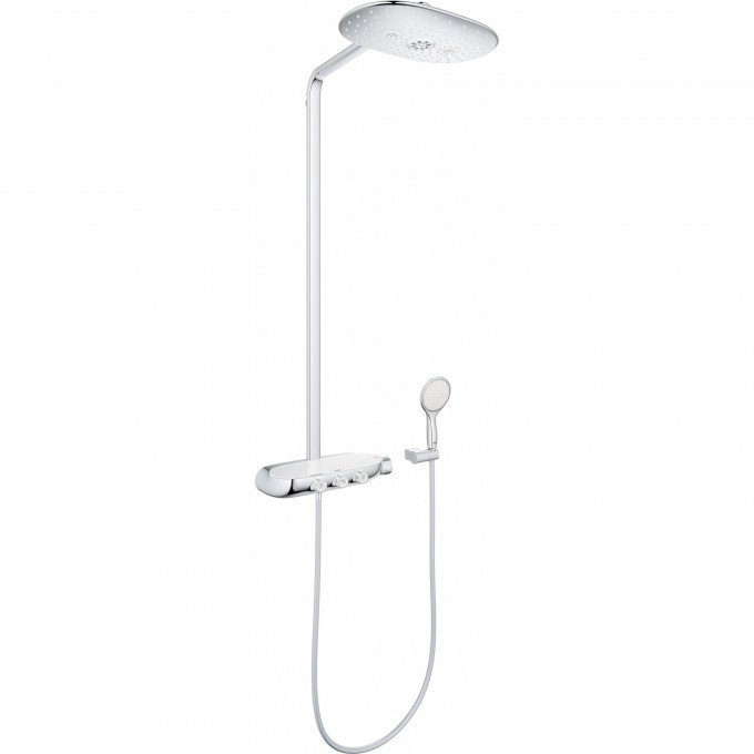 Душевая система GROHE RAINSHOWER SMARTCONTROL 360 DUO с термостатическим смесителем для настенного монтажа, 3 режима верхнего душа, белая луна 26250LS0 Душевая система GROHE RAINSHOWER SMARTCONTROL 360 DUO с термостатическим смесителем для настенного монтажа, 3 режима верхнего душа, белая луна 26250LS0