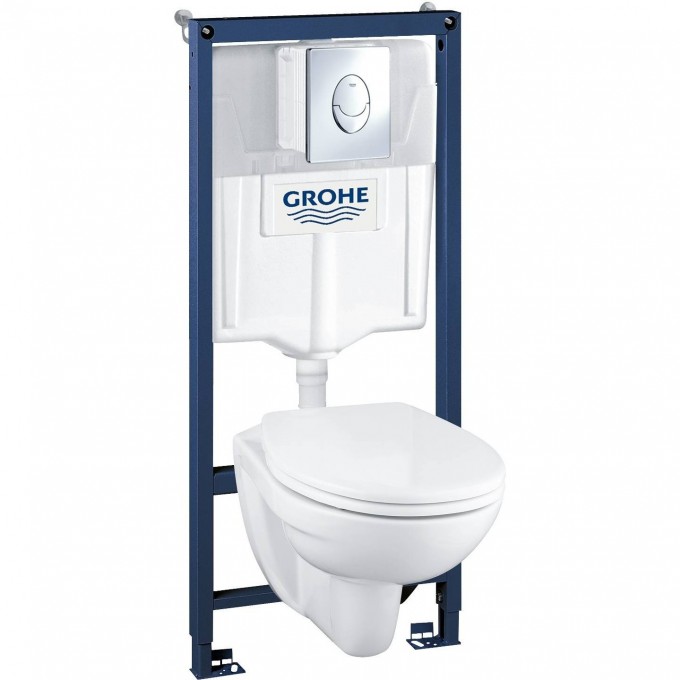 Инсталляция GROHE SOLIDO PERFECT с подвесным унитазом и панелью смыва Skate Air 39192000 Инсталляция GROHE SOLIDO PERFECT с подвесным унитазом и панелью смыва Skate Air 39192000