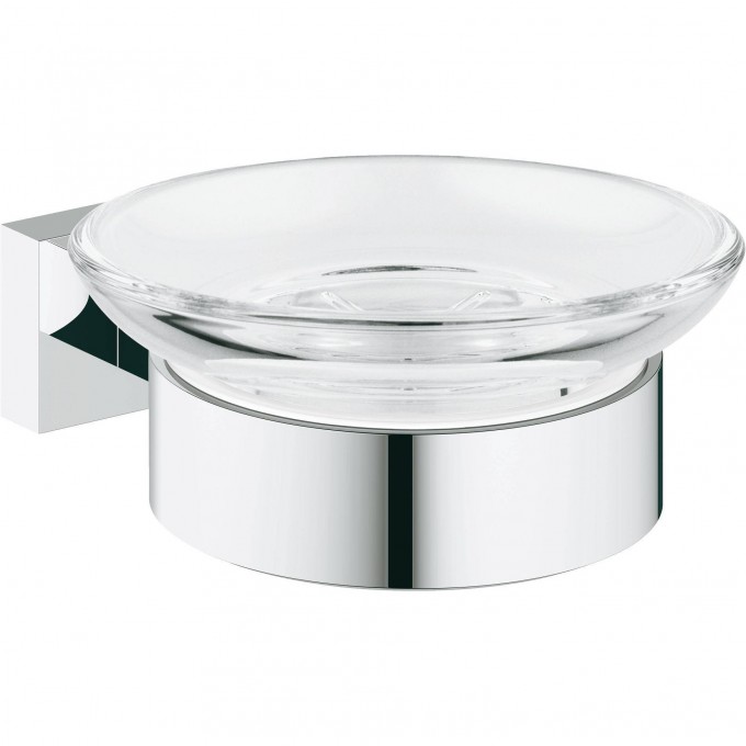 Мыльница с держателем GROHE ESSENTIALS CUBE, хром () 40754001 Мыльница с держателем GROHE ESSENTIALS CUBE, хром () 40754001