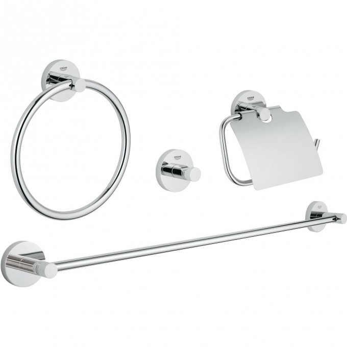 Набор аксессуаров GROHE ESSENTIALS (4 предмета), хром 40776001 Набор аксессуаров GROHE ESSENTIALS (4 предмета), хром 40776001