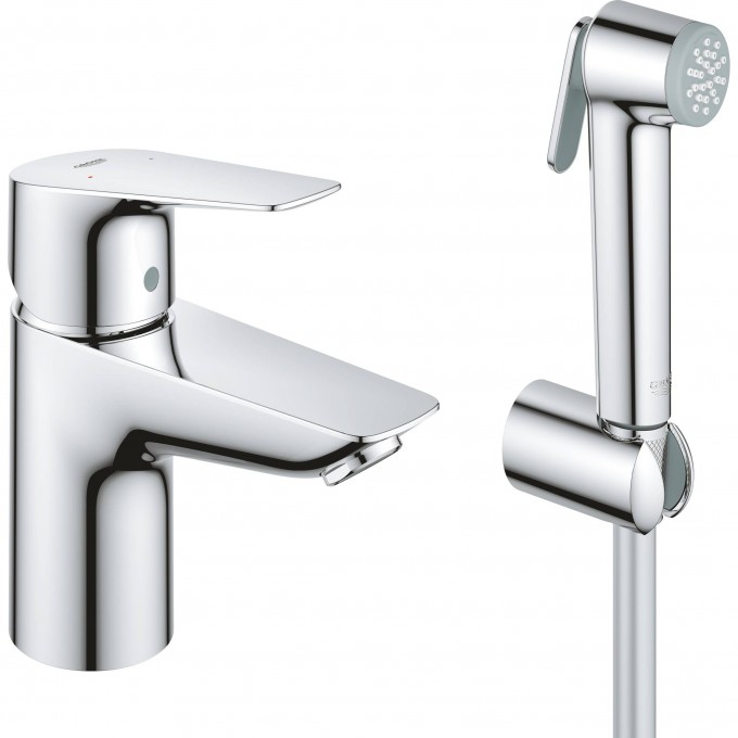 Набор GROHE BAUEDGE: смеситель для раковины и гигиенический душ 23757001 Набор GROHE BAUEDGE: смеситель для раковины и гигиенический душ 23757001
