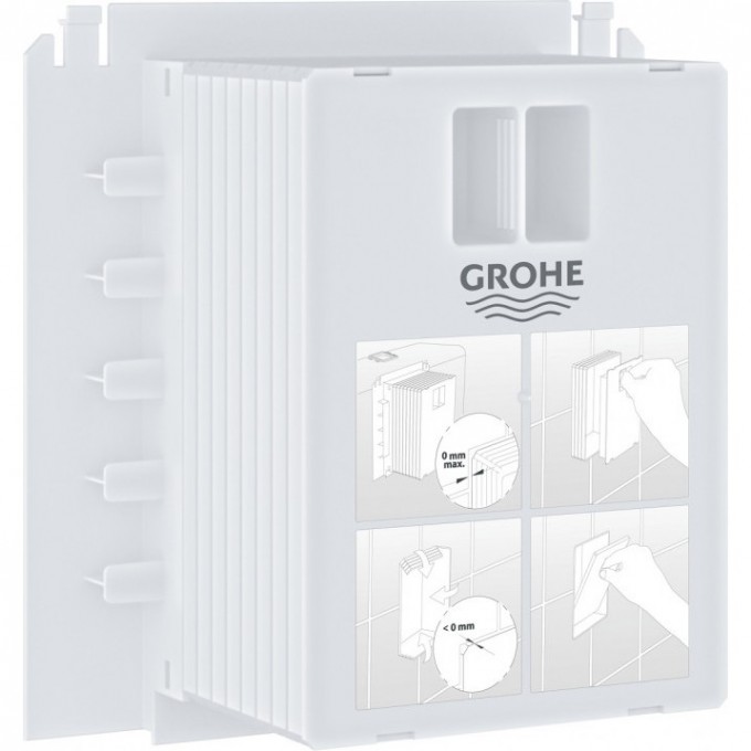 Ревизионный короб для крепления малых панелей смыва GROHE 40911000 Ревизионный короб для крепления малых панелей смыва GROHE 40911000