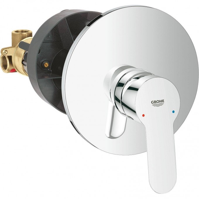 Смеситель для душа GROHE BAUEDGE (внешняя и встраиваемая части), хром 29078000 Смеситель для душа GROHE BAUEDGE (внешняя и встраиваемая части), хром 29078000