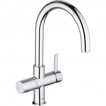 Смеситель для кухни GROHE BLUE с высоким изливом для водопроводной и фильтрованной воды, хром