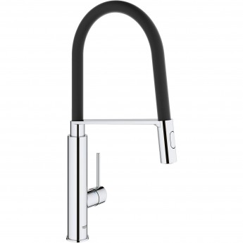 Смеситель для кухни GROHE CONCETTO с профессиональной лейкой, хром/черный