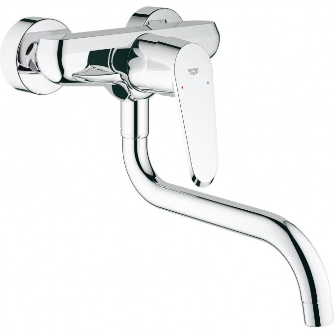 Смеситель для кухни GROHE EURODISC COSMOPOLITAN, настенный с низким изливом, хром 33772002 Смеситель для кухни GROHE EURODISC COSMOPOLITAN, настенный с низким изливом, хром 33772002
