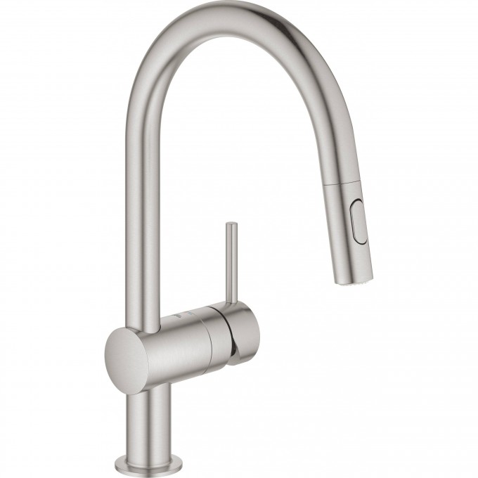 Смеситель для кухни GROHE MINTA с выдвижным изливом, суперсталь () 32321DC2 Смеситель для кухни GROHE MINTA с выдвижным изливом, суперсталь () 32321DC2