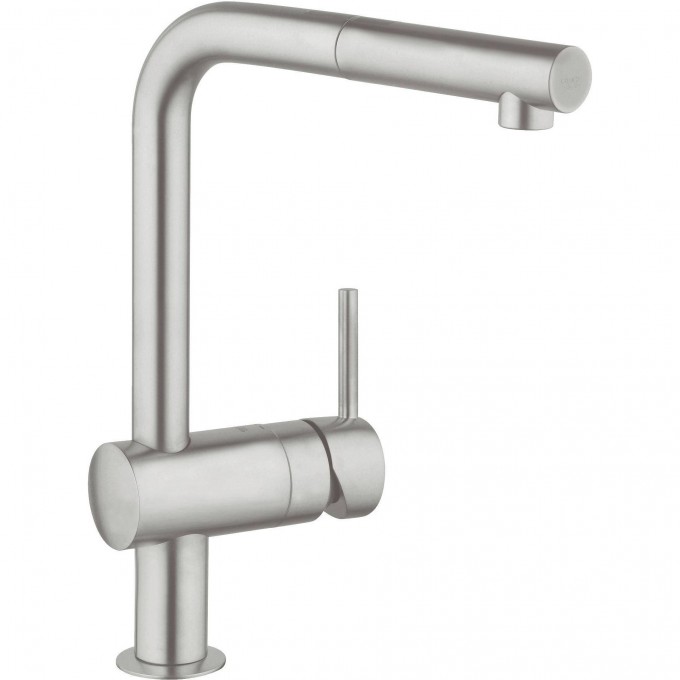 Смеситель для кухни GROHE MINTA с выдвижным изливом, суперсталь 32168DC0 Смеситель для кухни GROHE MINTA с выдвижным изливом, суперсталь 32168DC0
