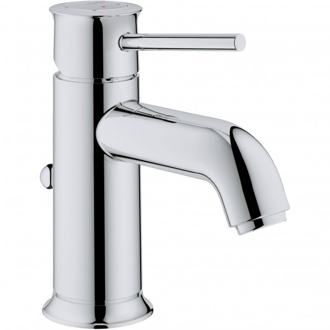 Смеситель для раковины GROHE BAUCLASSIC с донным клапаном, хром 23161000 Смеситель для раковины GROHE BAUCLASSIC с донным клапаном, хром 23161000