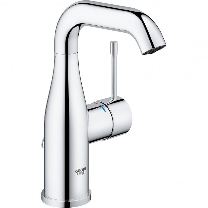 Смеситель для раковины GROHE ESSENCE+ с цепочкой и средним изливом, хром 23480001 Смеситель для раковины GROHE ESSENCE+ с цепочкой и средним изливом, хром 23480001