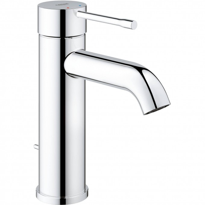 Смеситель для раковины GROHE ESSENCE+ с низким изливом и донным клапаном, хром 23589001 Смеситель для раковины GROHE ESSENCE+ с низким изливом и донным клапаном, хром 23589001
