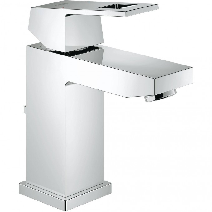 Смеситель для раковины GROHE EUROCUBE с донным клапаном и низким изливом, хром 23127000 Смеситель для раковины GROHE EUROCUBE с донным клапаном и низким изливом, хром 23127000
