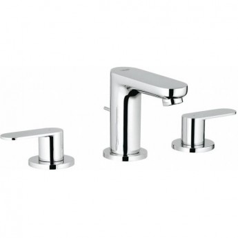 Смеситель для раковины GROHE EUROSMART COSMOPOLITAN на 3 отверстия с донным клапаном, хром