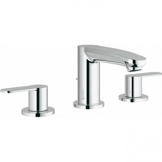 Смеситель для раковины GROHE EUROSTYLE COSMOPOLITAN на 3 отверстия с донным клапаном, хром 20208002 Смеситель для раковины GROHE EUROSTYLE COSMOPOLITAN на 3 отверстия с донным клапаном, хром 20208002