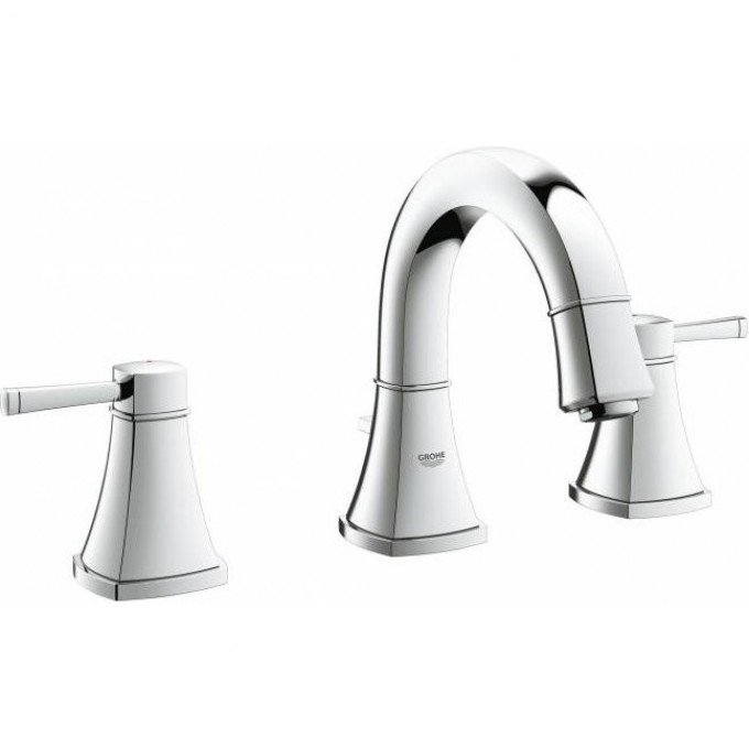Смеситель для раковины GROHE GRANDERA с донным клапаном и низким изливом, хром 20417000 Смеситель для раковины GROHE GRANDERA с донным клапаном и низким изливом, хром 20417000