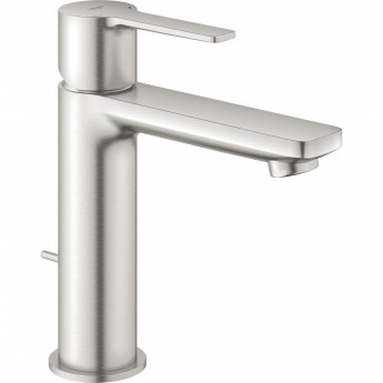 Смеситель для раковины GROHE LINEARE NEW с донным клапаном, суперсталь