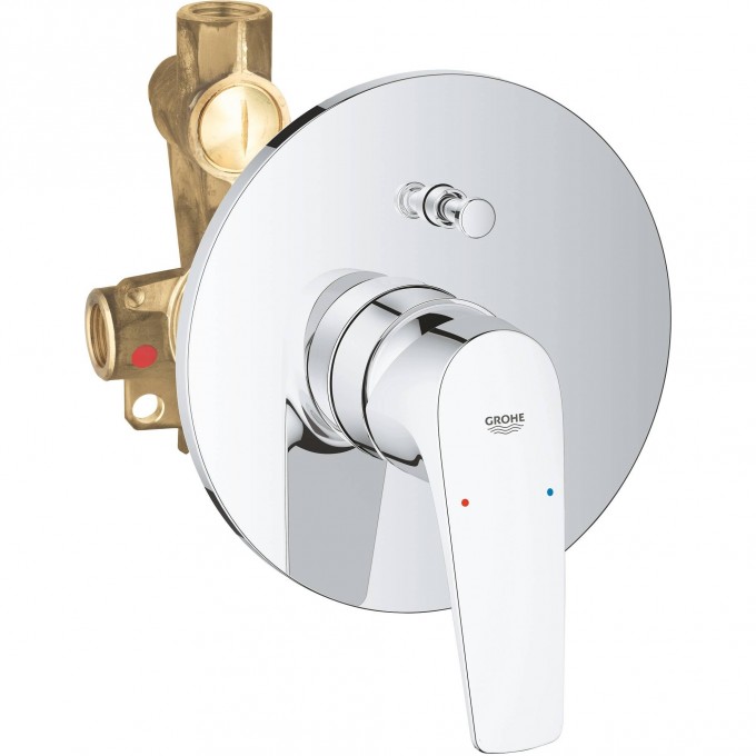 Смеситель для ванны GROHE BAUFLOW для скрытого монтажа, хром () 29113000 Смеситель для ванны GROHE BAUFLOW для скрытого монтажа, хром () 29113000