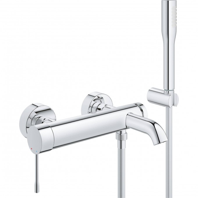 Смеситель для ванны GROHE ESSENCE+ с душевым гарнитуром, хром 33628001 Смеситель для ванны GROHE ESSENCE+ с душевым гарнитуром, хром 33628001