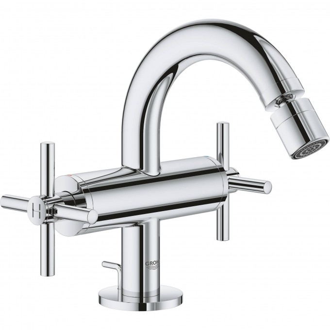 Смеситель GROHE ATRIO NEW двухвентильный биде на 1 отверстие, хром () 24027003 Смеситель GROHE ATRIO NEW двухвентильный биде на 1 отверстие, хром () 24027003