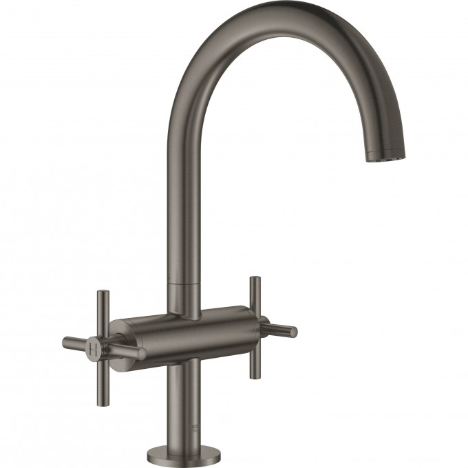Смеситель GROHE ATRIO NEW двухвентильный для раковины на 1 отверстие, темный графит матовый () 21019AL3 Смеситель GROHE ATRIO NEW двухвентильный для раковины на 1 отверстие, темный графит матовый () 21019AL3