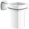 Стакан для зубных щеток керамический, с держателем GROHE GRANDERA, хром 40626000