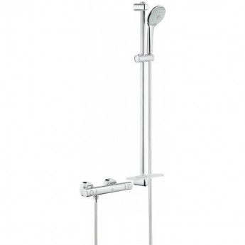Термостатический смеситель для душа GROHE GROHTHERM 1000 COSMOPOLITAN NEW с душевым гарнитуром (штанга 900 мм), хром