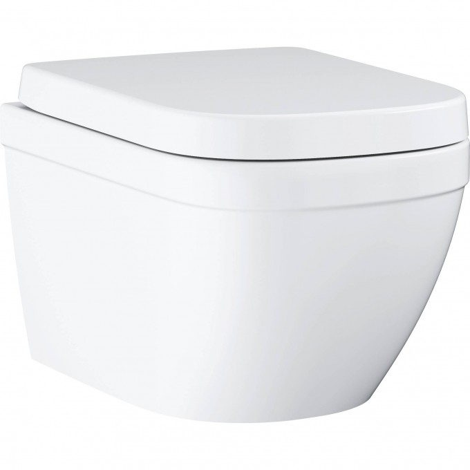 Унитаз подвесной GROHE EURO CERAMIC с сиденьем, альпин-белый () 39554000 Унитаз подвесной GROHE EURO CERAMIC с сиденьем, альпин-белый () 39554000