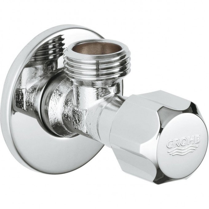 Вентиль угловой GROHE 1/2″-1/2″ для подключения смесителей, хром 2201600M Вентиль угловой GROHE 1/2″-1/2″ для подключения смесителей, хром 2201600M