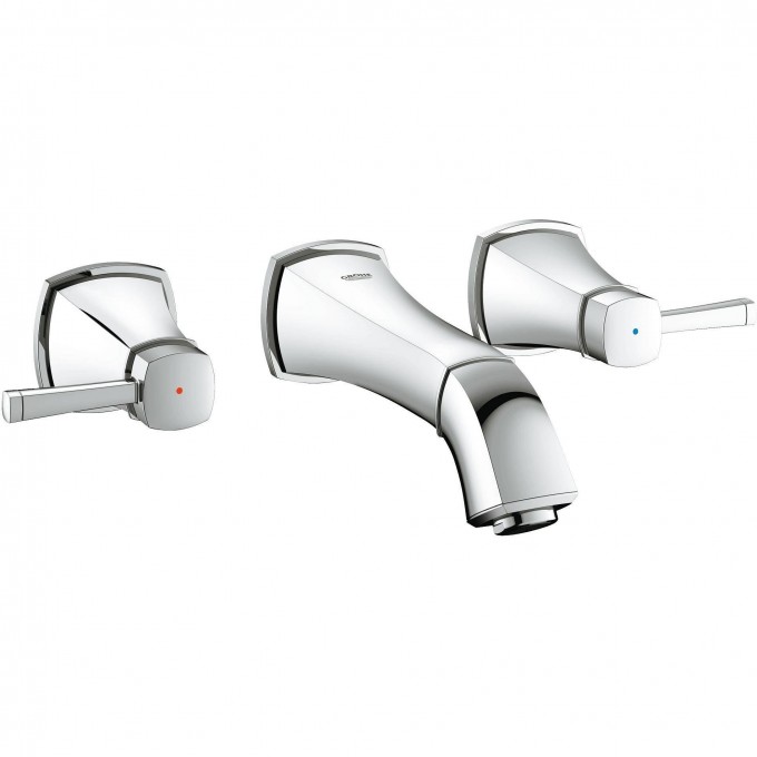 Внешняя часть смесителя для раковины GROHE GRANDERA на 3 отверстия (вынос 177 мм), хром 20414000 Внешняя часть смесителя для раковины GROHE GRANDERA на 3 отверстия (вынос 177 мм), хром 20414000