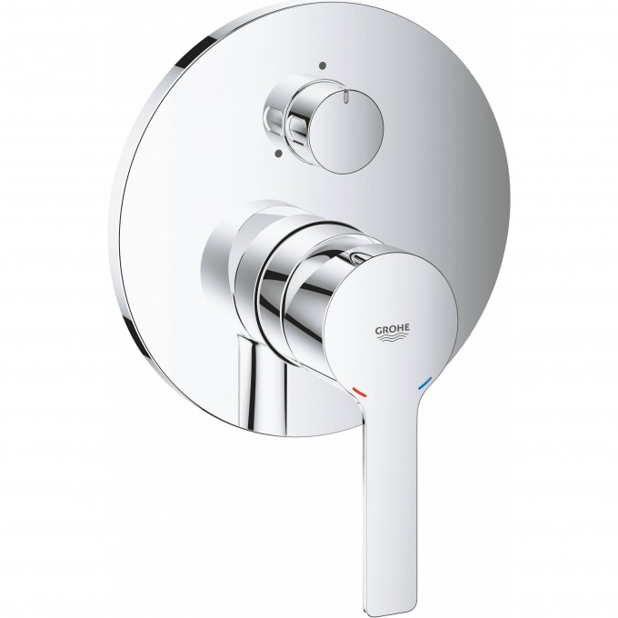 Внешняя часть смесителя для ванны GROHE LINEARE NEW с переключателем на 3 положения, хром 24095001 Внешняя часть смесителя для ванны GROHE LINEARE NEW с переключателем на 3 положения, хром 24095001