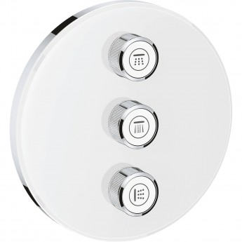 Внешняя часть вентиля GROHE GROHTHERM SMARTCONTROL на 3 выхода, белая луна