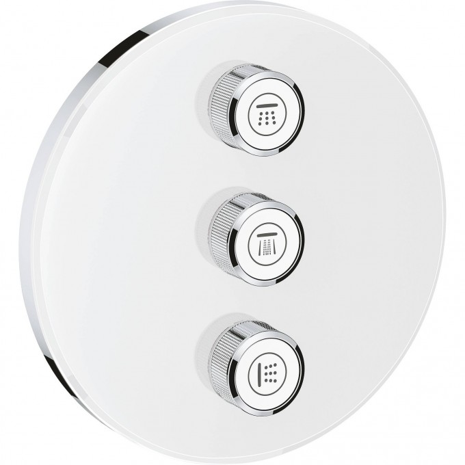 Внешняя часть вентиля GROHE GROHTHERM SMARTCONTROL на 3 выхода, белая луна 29152LS0 Внешняя часть вентиля GROHE GROHTHERM SMARTCONTROL на 3 выхода, белая луна 29152LS0